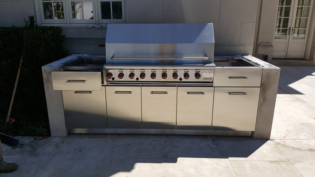 stainless steel bbq storage center